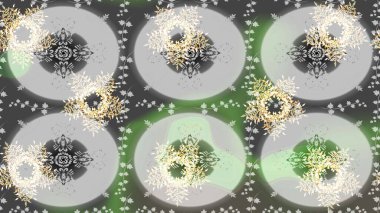 Basit bir kar tanesi. Kışın sembolü, mutlu noeller, mutlu yeni yıl kutlaması Raster illüstrasyonu. Gri, nötr ve yeşil renkler üzerine bir resim. Soyut duvar kağıdı, ambalaj dekorasyonu.