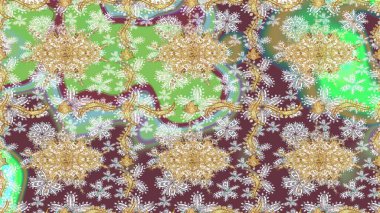 Skeç raster arka planı. Çiçek desenli çizim. Duvar kâğıdı barok, İspanyol kumaşı. Tarafsız renkler üzerine grafiksel modern çizim deseni.