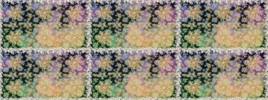 Doğu tarzı element. Çizgi sanatı tasarım şablonu için kusursuz sınır. Davetiyeler, kartlar, web sayfası için Raster illüstrasyon. Gri ve nötr renklerde altın element. Altın çizgili çiçek dekoru.