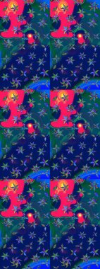 Çizim çiçek deseni duvar kağıdı, web sitesi arka planı, ambalaj kağıdı, davetiye, broşür, afiş veya web sitesi için kullanılabilir. El çizimi Raster çizimi. Karalama elementleri.