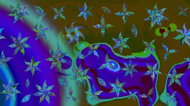 Küçük çaplı çiçeklerdeki basit şirin desenler. Tekstil veya kitap kapakları, imalat, duvar kağıtları, baskı, hediye paketi ve yapıştırma kitabı için çiçek eskizi geçmişi. Raster illüstrasyonu.