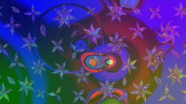 Çiçekli çiçek deseni, suluboya. Raster deseni. Küçük çiçekte güzel bir çiçek deseni..