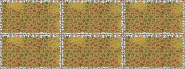 Davetiye, kart ve parmak izi için basit şirin bir model. Kelebeklerle dolu renklendirilmiş, pürüzsüz bir desen. Sarı ve kahverengi arka planda renkli kelebek.