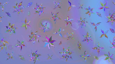 Raster Yumuşak kumaş deseni. Raster çiçek izi. Klasik taslak çizimi. Çiçek menekşe ve mavi çizim deseni.