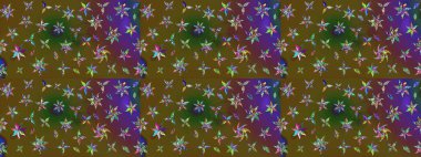 Tropik çiçek desenleri. Yeşil renkli çiçekler. Raster illüstrasyonu.