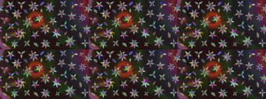 Doodle çiçekler ve dalları, otlar ve çiçekler. Elle çizilmiş. Raster resim. Güzel kumaş deseni.