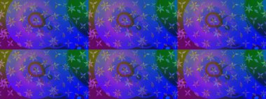 Raster illüstrasyonundaki çiçek desenli çizim. Mor ve mavi renklerde. Güzel kumaş deseni. Raster illüstrasyonu.