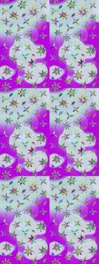 Raster Yumuşak kumaş deseni. Raster çiçek izi. Çiçeksel nötr ve gri çizim deseni. Klasik taslak çizimi.