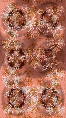 Meteoroloji buz koleksiyonu. Raster skeci. Kar tanesi raster arka planı. Xmas Frost kar taneleri izole edilmiş siluet sembolü. Kış kahverengisi, pembe ve nötr Noel Karı düz kristal element.