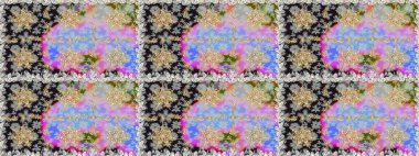 Raster illüstrasyonu. Gri ve nötr renklerde, altın elementlerle klasik, pürüzsüz desen.