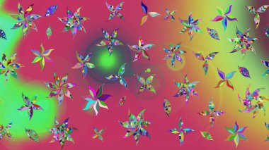 Bahar çiçekleriyle güzel bir çiçek deseni çizmişsin. Raster illüstrasyonu. Güzel kumaş deseni.