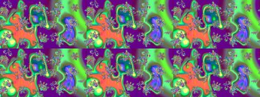 Zarif, parlak ve yeşil çiçek desenli bir taslak. Sabıka baskıları, bebek kıyafetleri, duvar kâğıtları, paket kutuları vb..