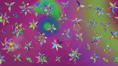 Küçük çiçekteki sevimli çiçek deseni. Raster illüstrasyonu. Tony 'nin kumaş kalıbını çiz. Modaya uygun kumaş deseni.