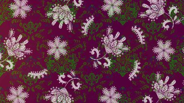 Tekstil veya kitap kapakları, imalat, duvar kağıtları, baskı, hediye paketi ve yapıştırma kitabı için çiçek eskizi geçmişi. Küçük çaplı çiçeklerdeki basit şirin desenler. Raster illüstrasyonu.