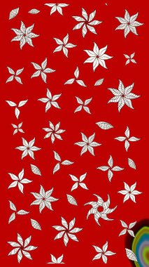 Suluboya tarzında kırmızı renkte çiçekler. Kırmızı renkte çiçeklerle birlikte çiçek deseni çiz..