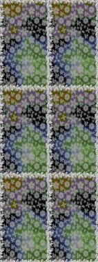 Kumaş, tekstil, duvar kağıdı baskısı için. Tomurcukları papatya çiçekleri olan sevimli bir çiçek deseni. Eski usul. Kusursuz bir geçmişi var. Raster illüstrasyonu. Miles Fleur, dandik süs.