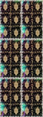 Kahverengi ve bej renklerde altın elementler. Çiçek deseni. Kusursuz raster arka plan. Duvar kâğıdı barok, İspanyol kumaşı. Şekil grafik deseni.