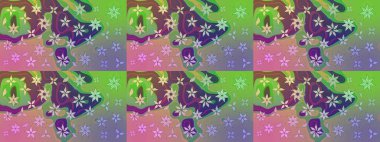 Anti-stres için soyut örnek sayfası. Raster illüstrasyonu. Yeşil ve nötr renklerde.