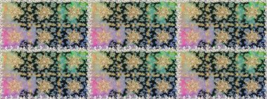 Kusursuz klasik raster altın desenli. Geleneksel oryantasyon süsü. Gri ve nötr renklerde altın elementlerle kusursuz desen. Klasik vintage arkaplan.