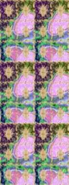 Damask altın soyut çiçek deseni nötr renklerde. Raster illüstrasyonu. Süsleme.