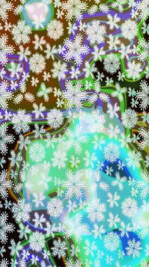 Raster illüstrasyonundaki çiçek desenli çizim. Tarafsız renklerde çiçekler.