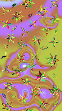 Küçük yeşil ve mor çiçeklerle oldukça eski bir besin torbası deseni. Tekstil, kumaş, kapaklar, duvar kağıtları, baskı, paket, koleksiyon defteri, örgü, dekupaj için çiçek arkaplanı..