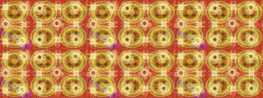 Raster illüstrasyonu. Raster Noel soyut renkli arka plan ve tatlı kar tanesi. Sarı, turuncu ve kahverengi kar taneleri.