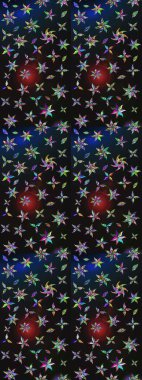 Çiçek deseni. Renkli çiçek çizimi. Şatafatlı bahar bahçesi dokusu. Raster illüstrasyonu. Renkli çiçekler.