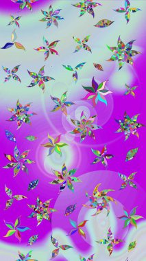 Raster resim. Elle çizilmiş. Güzel kumaş deseni. Doodle çiçekler ve dalları, otlar ve çiçekler.