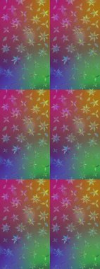 Elle çizilmiş çiçek desenli Raster çizimi. Kahverengi ve mor arka planda. Çocuksu tasarım. Tekstil, kumaş, ambalaj, hatıra defteri için güzel çiçek arkaplanı..