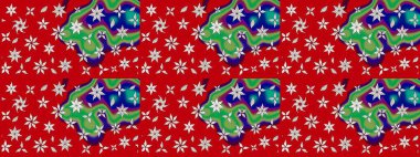 Tatil havası. Nazik romantik baskı. Kırmızı renkte çiçekler. Bahar mevsimi. Raster güzel bir çiçek deseni çiziyor..