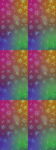 Elle çizilmiş çiçek desenli Raster çizimi. Kahverengi ve mor arka planda. Çocuksu tasarım. Tekstil, kumaş, ambalaj, hatıra defteri için güzel çiçek arkaplanı..