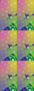 Güzel suluboya yaz çiçekleri deseni..