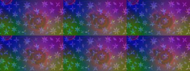 Raster suluboya çiçek deseni, narin çiçekler, mavi ve mor çiçekler, tebrik kartı şablonu. Güzel kumaş deseni.