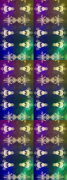 Noel için tatil tasarımı, yeni yıl moda baskıları. Kar tanelerinin soyut arkaplanlı Noel arkaplanı. Raster illüstrasyonu. Güzel tasarım. Altın kar taneleri.