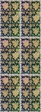 Raster illüstrasyonu. Gri renklerde ve altın elementlerle klasik, pürüzsüz desen.