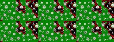 Küçük çiçekteki sevimli çiçek deseni. Modaya uygun kumaş deseni. Raster illüstrasyonu. Tony 'nin kumaş desenini çiz.