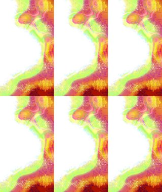 Renkli arka planda izole tatlı kar taneleri. Kar taneli beyaz, sarı ve pembe renkler. Raster illüstrasyonu.