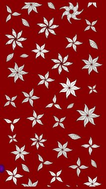 Çiçekli, yapraklı, çiçek desenli eskiz. Raster illüstrasyonu. El çizimi.