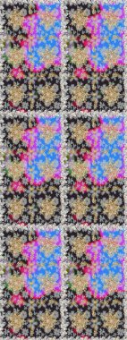 Tekrarlayan elementlerle soyut arkaplan oluşturun. Kusursuz damaske klasik altın desen. Gri renkler ve altın elementler üzerinde altın pürüzsüz desen. Raster illüstrasyonu.