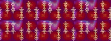 Farklı kar taneleri toplayıcısı, kırmızı, mor ve nötr renklerde kış elementleri. Raster Noel soyut renkli arkaplan ve tatlı kar tanesi.