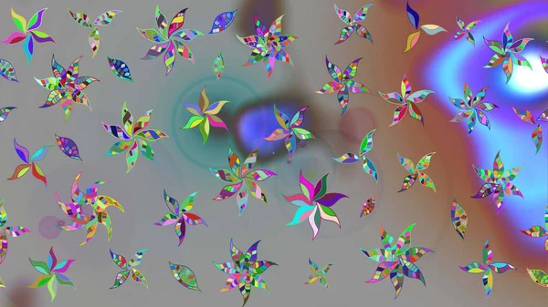 Çiçekli çiçek deseni, suluboya. Raster deseni. Süslü kumaş deseni.