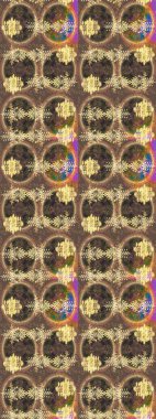 Güzel bir kış süsü. Raster kahverengisi, bej ve sarı kar tanesinden izole edilmiş. Renkli kar taneleri Raster illüstrasyonu.