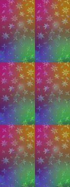 Raster deseni. Raster illüstrasyonu. Yumuşak, yaz çiçekleri kahverengi ve mor renklerde. Küçük çiçekte sevimli çiçek deseni var..