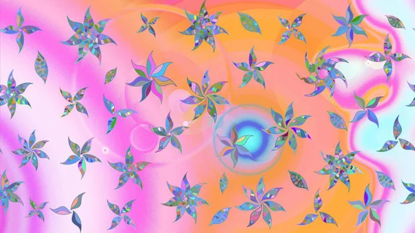 Küçük çiçekteki sevimli çiçek deseni. Tarafsız ve pembe renkte çiçekler.