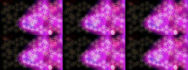 Güzel bir kış süsü. Siyah, mor ve mor kar tanelerinden izole edilmiş. Renkli kar taneleri Raster illüstrasyonu.