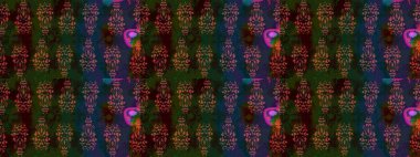 Şirin çiçekler. Çizgi çizimi kalıbı. Raster Moda kumaş deseni.