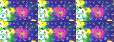 Çiçek mavisi eskiz deseni. Raster Yumuşak kumaş deseni. Raster çiçek izi. Klasik taslak çizimi.