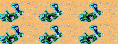 Sevimli çiçek raster deseni. Sketch Colour Spring Theme eskiz kalıbı. Düz Çiçek Elementleri Tasarımı. Bej renkte çiçekler.