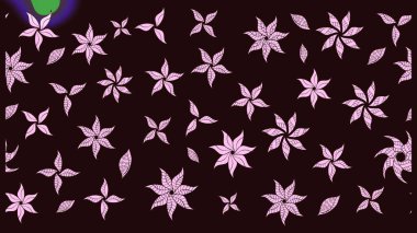 Çiçek desenli eskiz. Gömlek baskısı için çiçek boyası. Kahverengi renkte çiçekler.